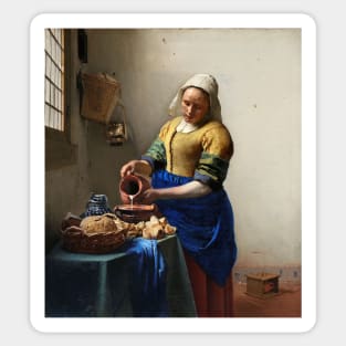 Het melkmeisje, Johannes Vermeer Sticker